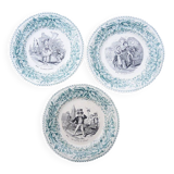 3 old talking plates – Creil & Montereau