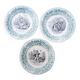 3 old talking plates – Creil & Montereau
