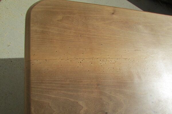 Art Deco square table in solid walnut, 14 people