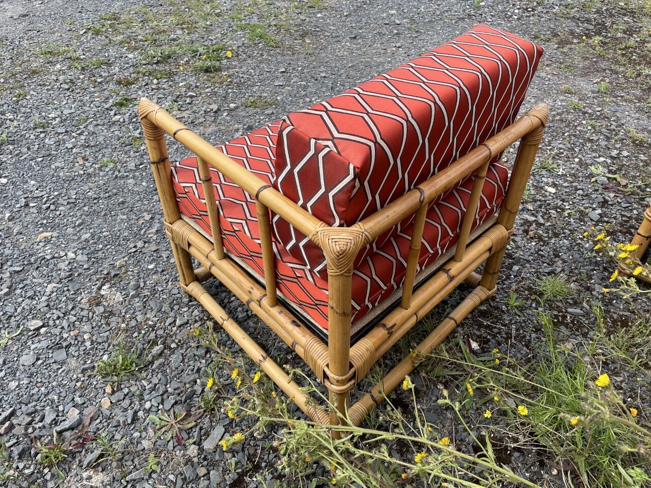 Vintage rattan armchair