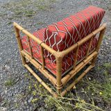 Fauteuil en rotin vintage
