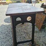 Industrial console table in cast iron and marble