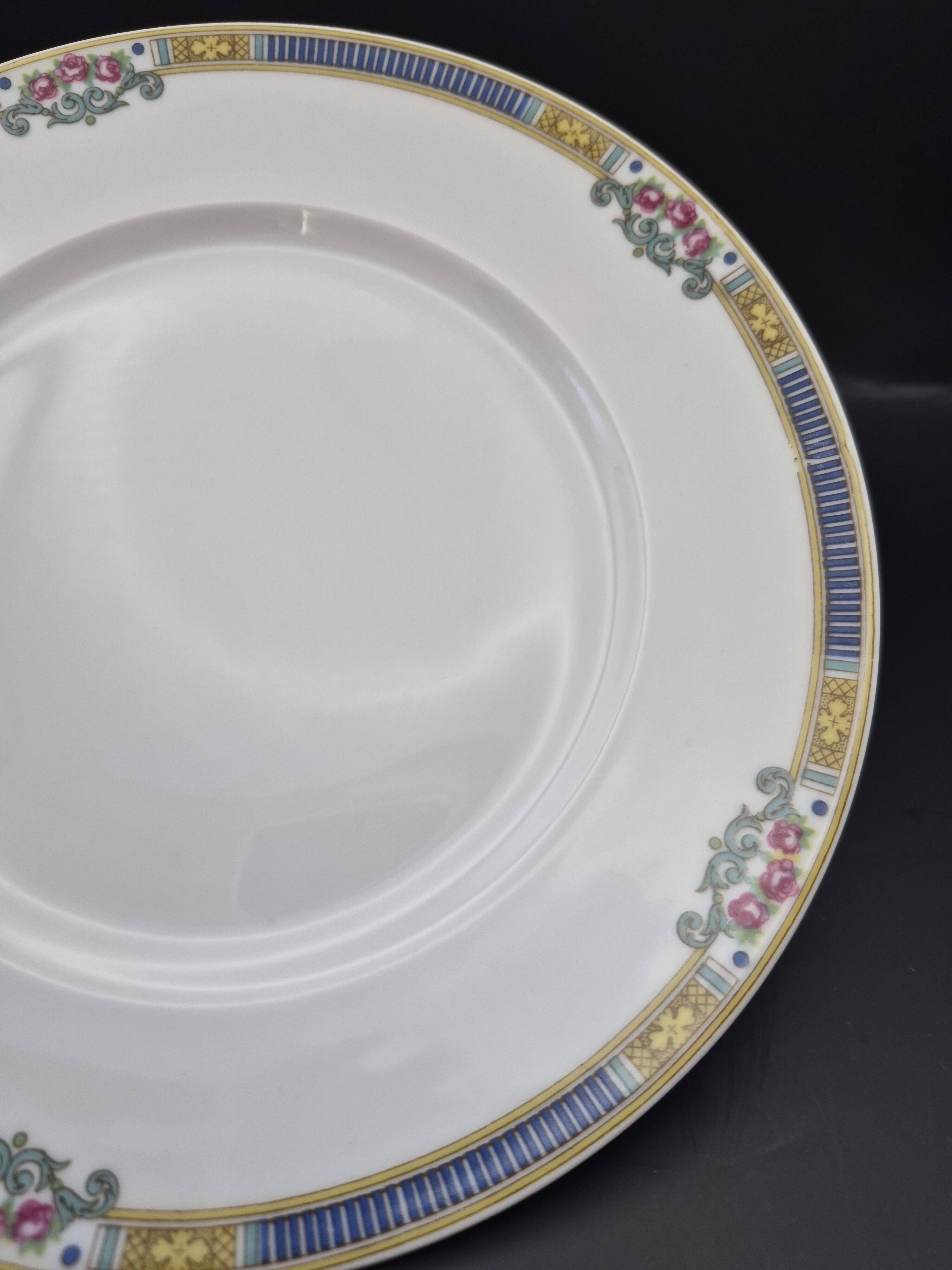 Série de 6 assiettes à dessert Bernardaud Limoges – Art Déco – A714