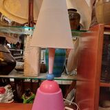 Large colorful ceramic lamp from the 80s, calbret lighting