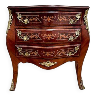 Curved “Louis XV” style chest of drawers