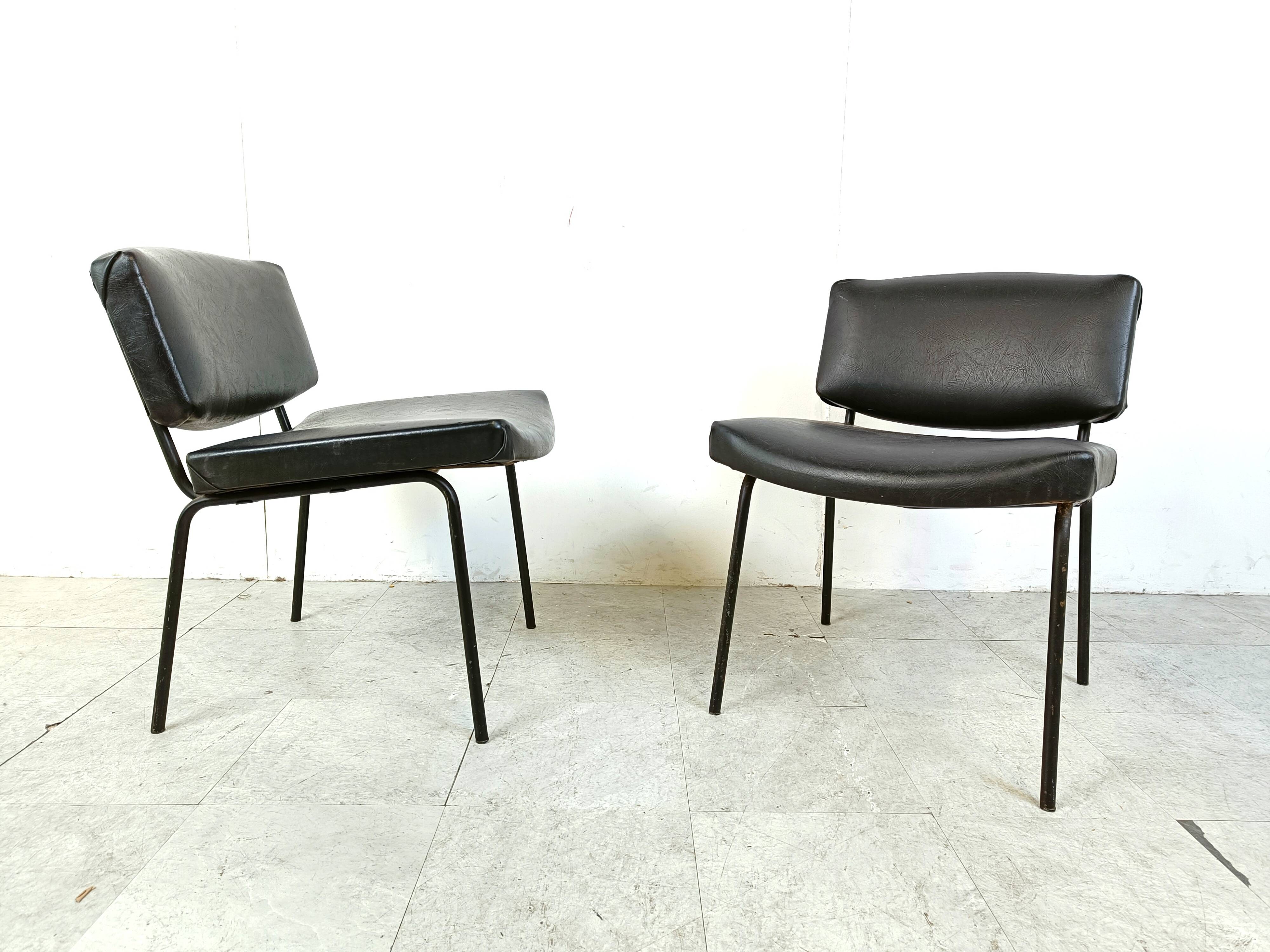 Vintage Conseil Chairs by Pierre Guariche 1950's, France