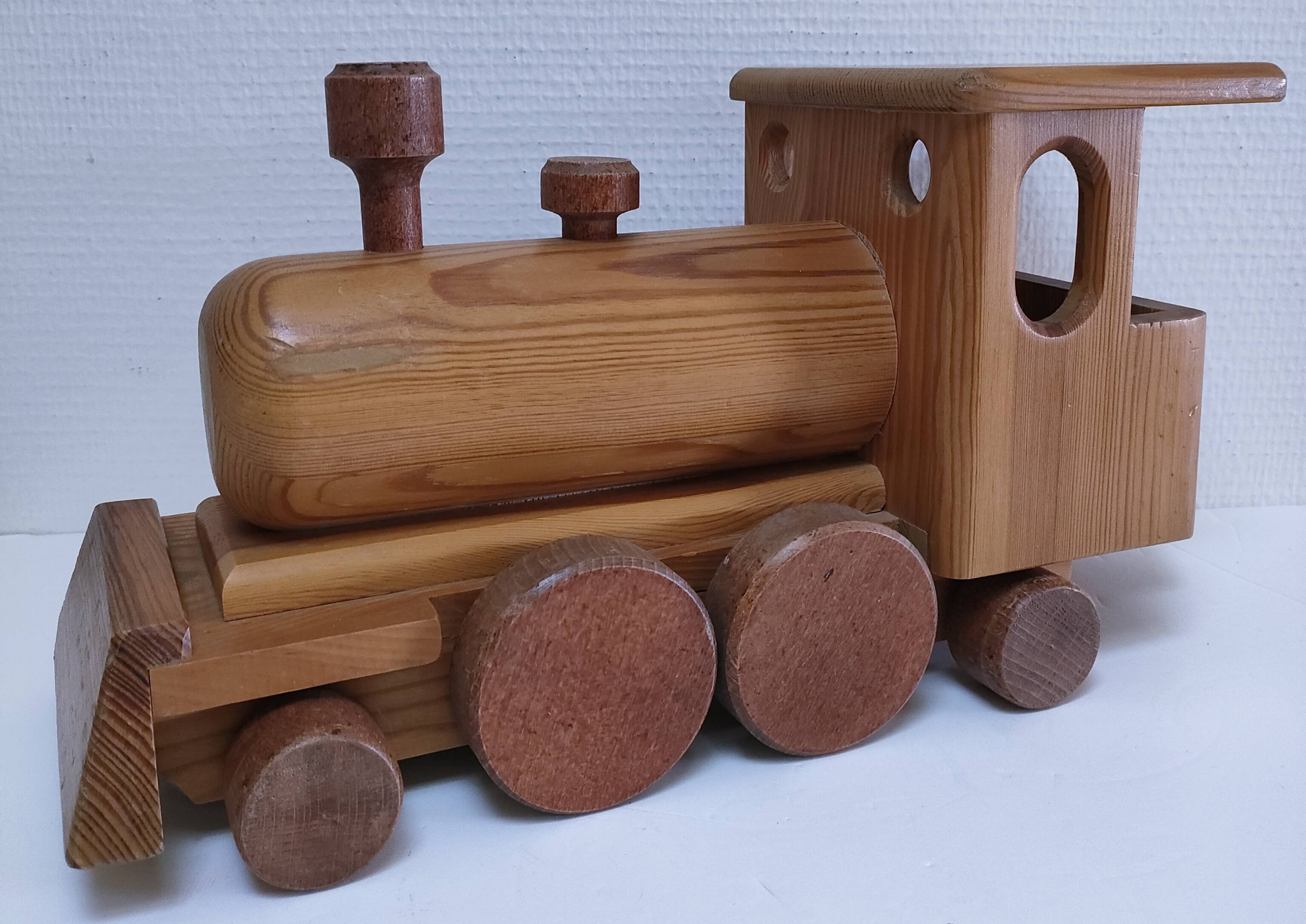 Large wooden train stamped Wog Austria