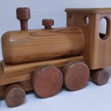 Large wooden train stamped Wog Austria