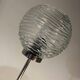 Lampadaire métal socle fonte 3 globes année 80