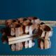 6 egg cups and their olive wood tray