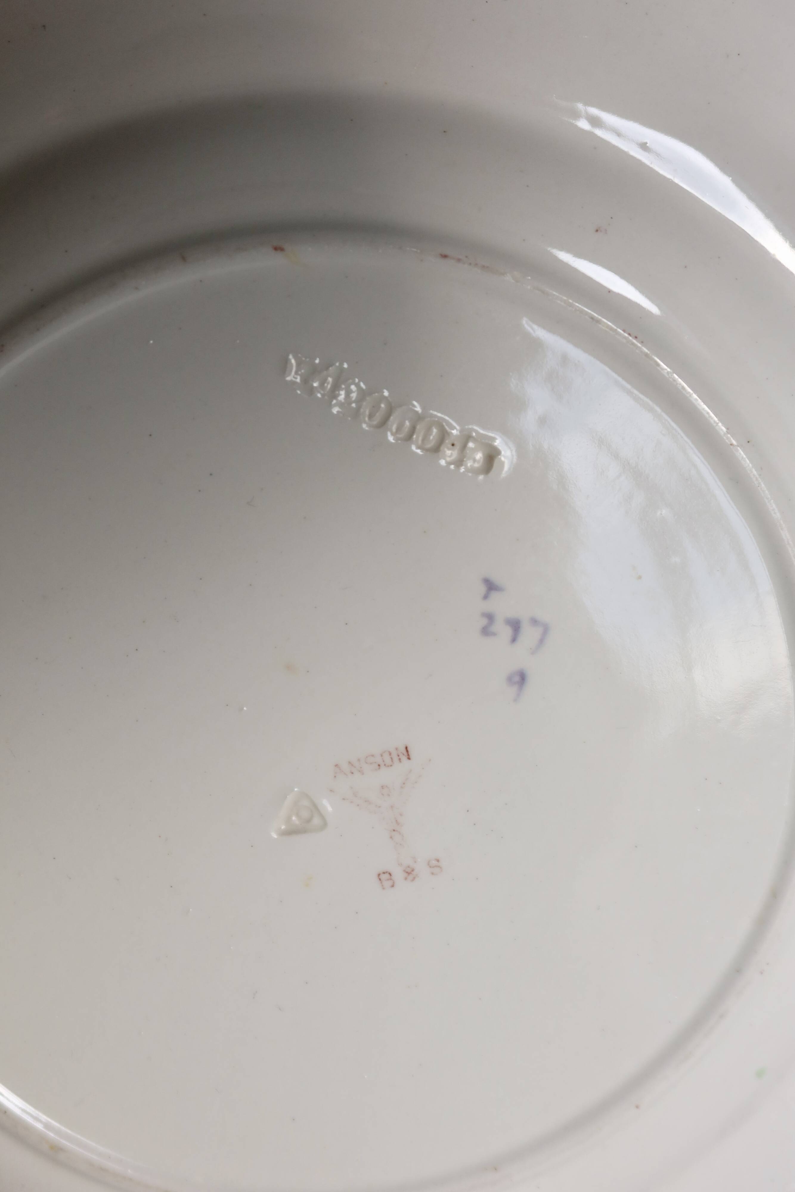 Vintage polychrome ironstone plate Bisto England - Anson model