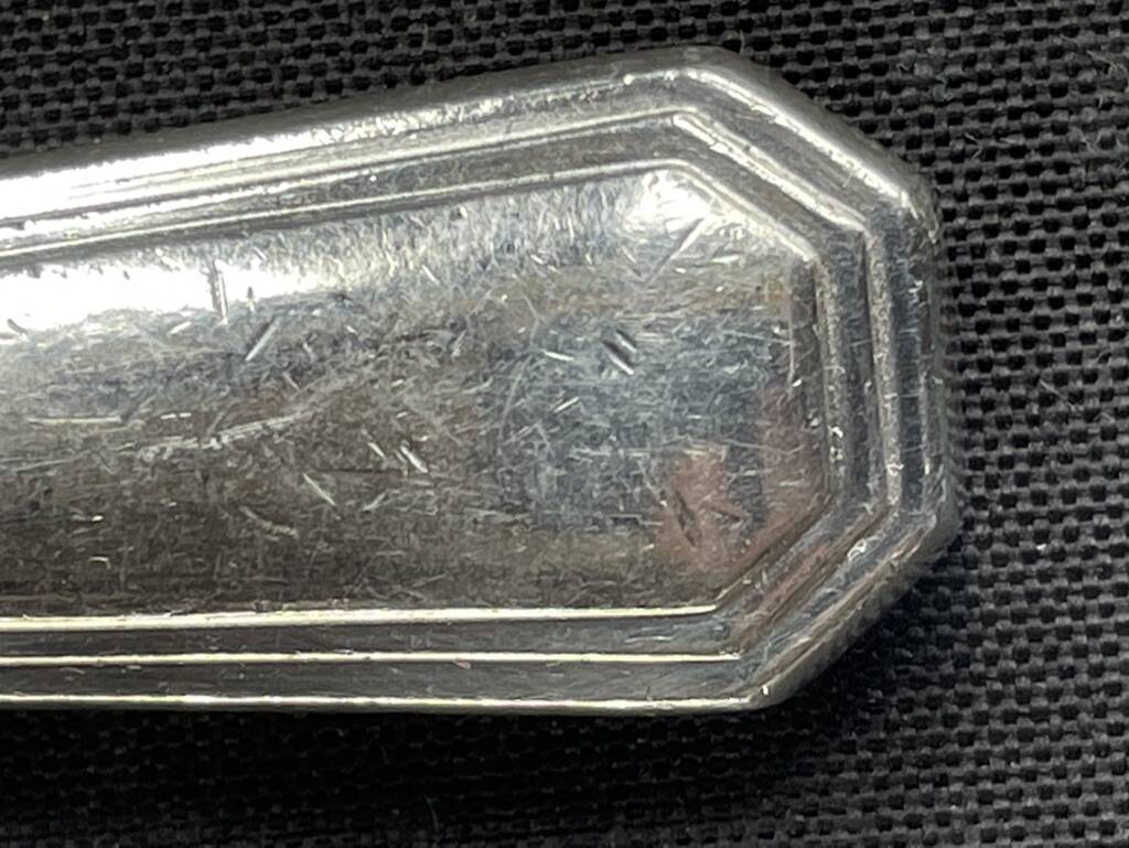 6 George V numbered knives including 3 Christofle