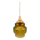 Amber glass vintage pendant, 1960s–70s style