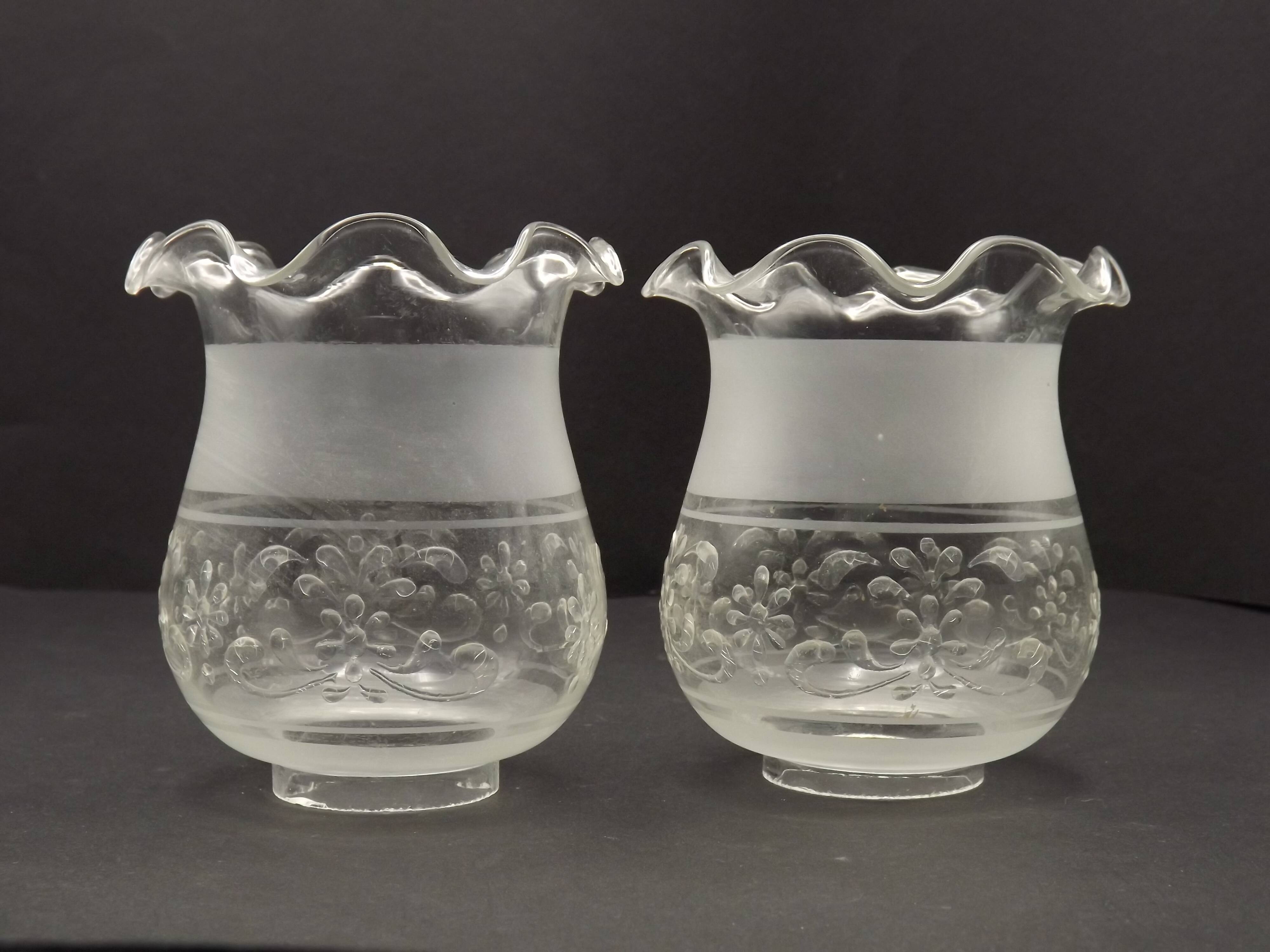 Set of 2 French Vintage Floral Replacement Chandelier/ Wall Light Shades