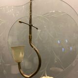 Suspension italienne en verre gravé par Pietro Chiesa