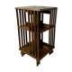 Revolving library with mahogany bars circa 1900