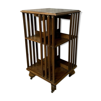 Revolving library with mahogany bars circa 1900