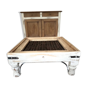 Table basse en bois et - double