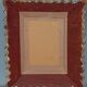 Mirror with reverse edges, carved wooden frame, vintage 50s, C942.