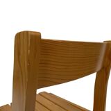 Vintage Pinewood dining chair 70's minimalist design