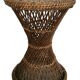 Old Diabolo Stool In Woven Rattan Year 60-70 Vintage Decoration