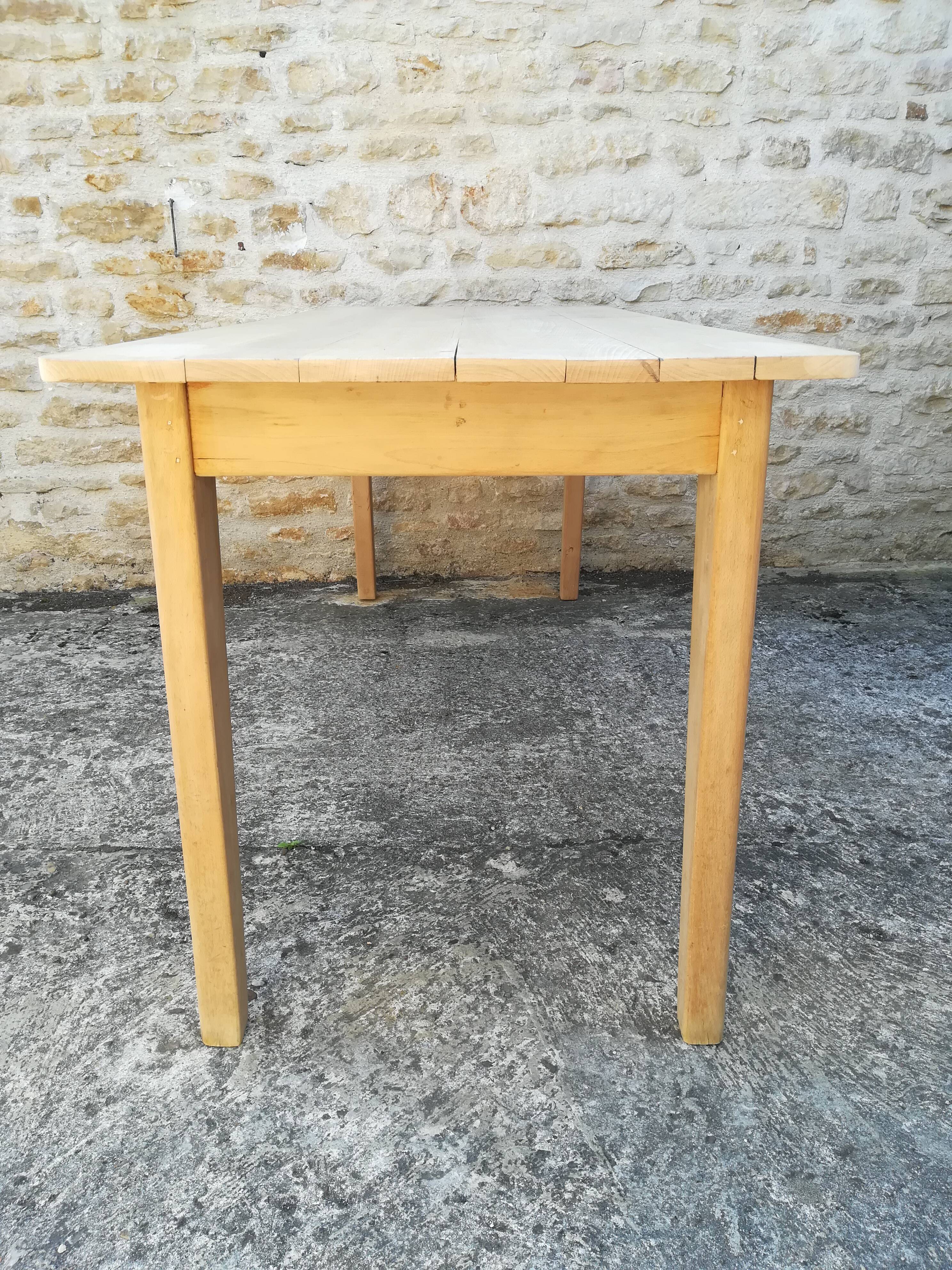 Beech farmhouse table