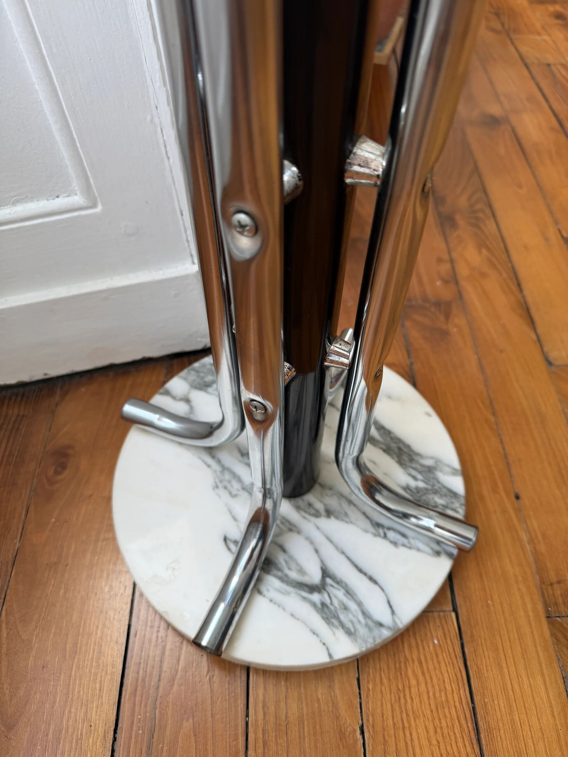 Metal coat rack with 12 hooks - 1970s