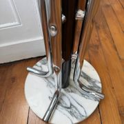 Metal coat rack with 12 hooks - 1970s