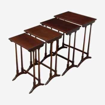 Fine Quartetto Nest Of Mahogany Tables