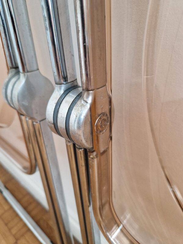 Pair of vintage Plia design chairs by G. Pipette for Castelli from the 60s