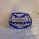 Vintage blue bohemian crystal pocket empty cup