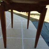 Italian wooden table with 2 extensions from 90 cm to 150 cm, completely restored