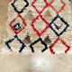 Small vintage beni ouarain rug