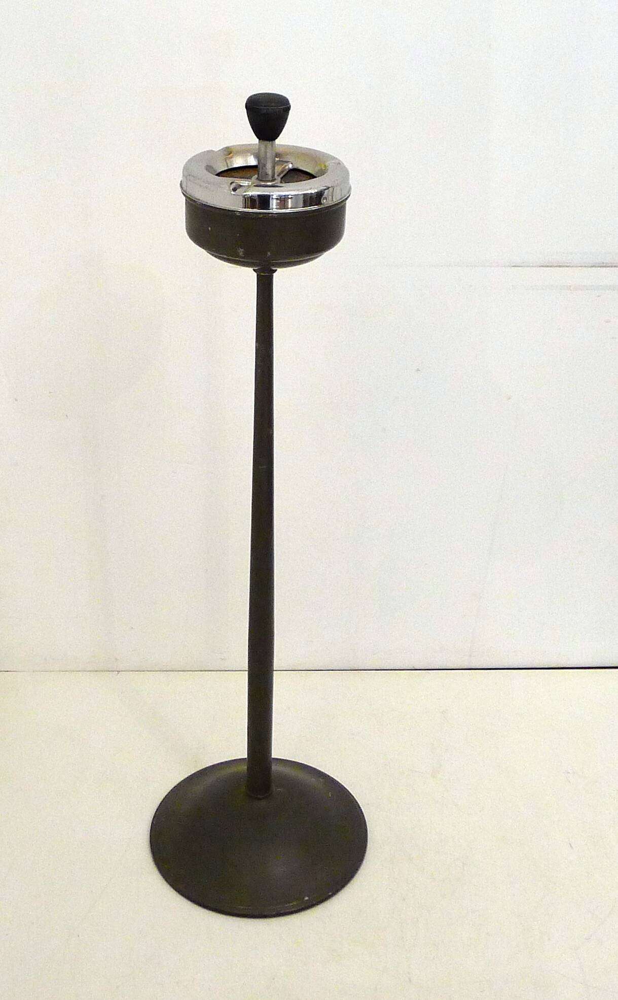 Mid-century metal floor ashtray