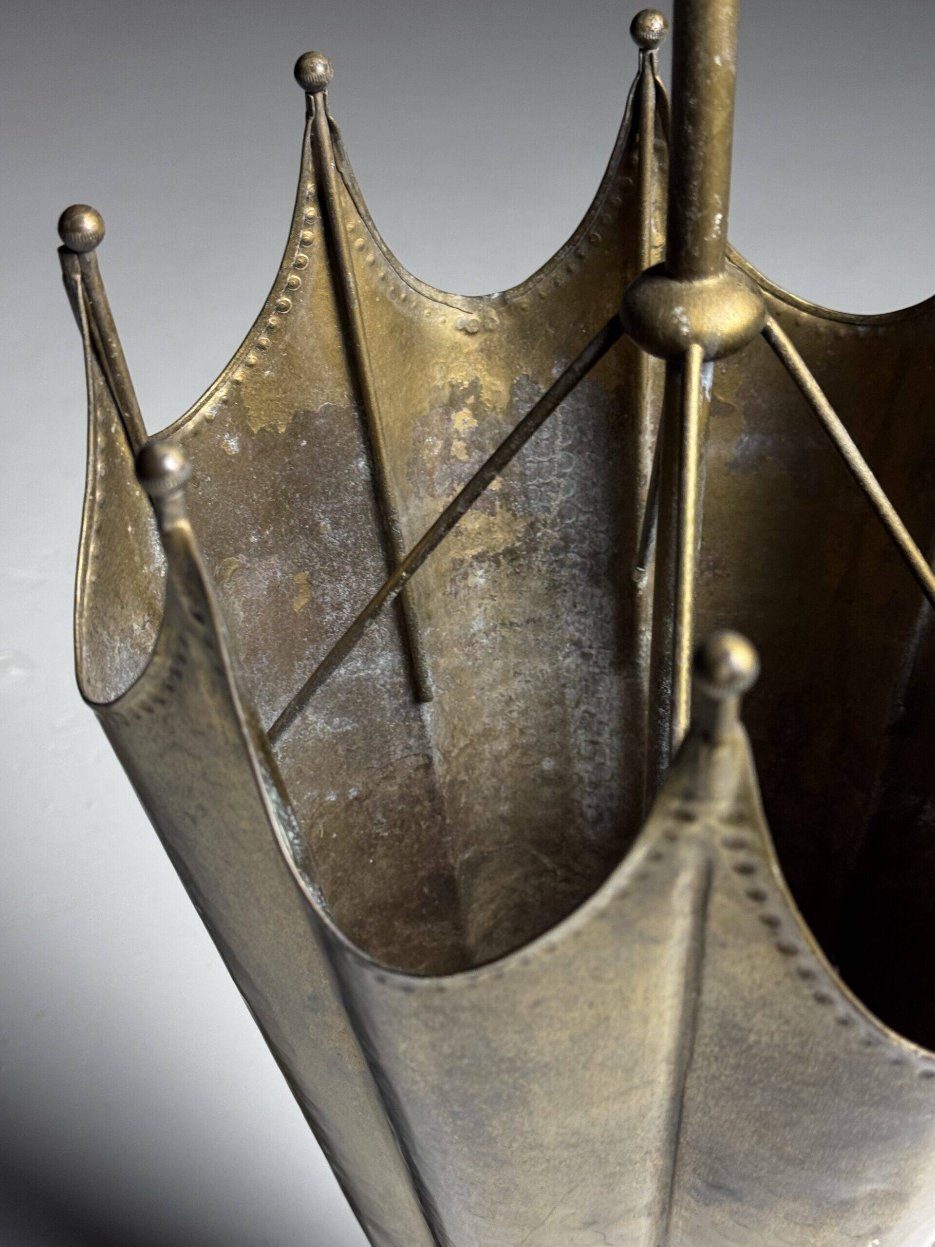 Vintage copper umbrella stand
