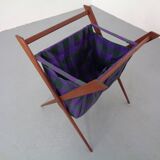 Danish Foldable Teak Magazine Rack, 1960s