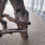 Side table old wood tree trunk vines