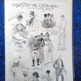 A drawing a sketch by illustrator Mars from period magazine Journal Amusant from the 1890s