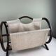 Vintage rattan magazine rack