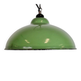 Industrial Green Enamel Factory Pendant Lamp, 1960s