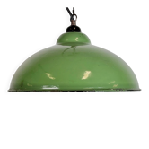 Industrial Green Enamel Factory Pendant Lamp, 1960s