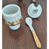 Ensemble de condiments vintage en forme de poisson