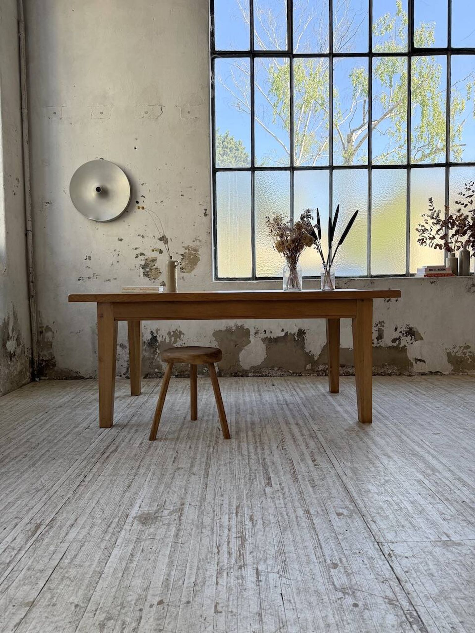 Table de ferme extensible en chêne massif