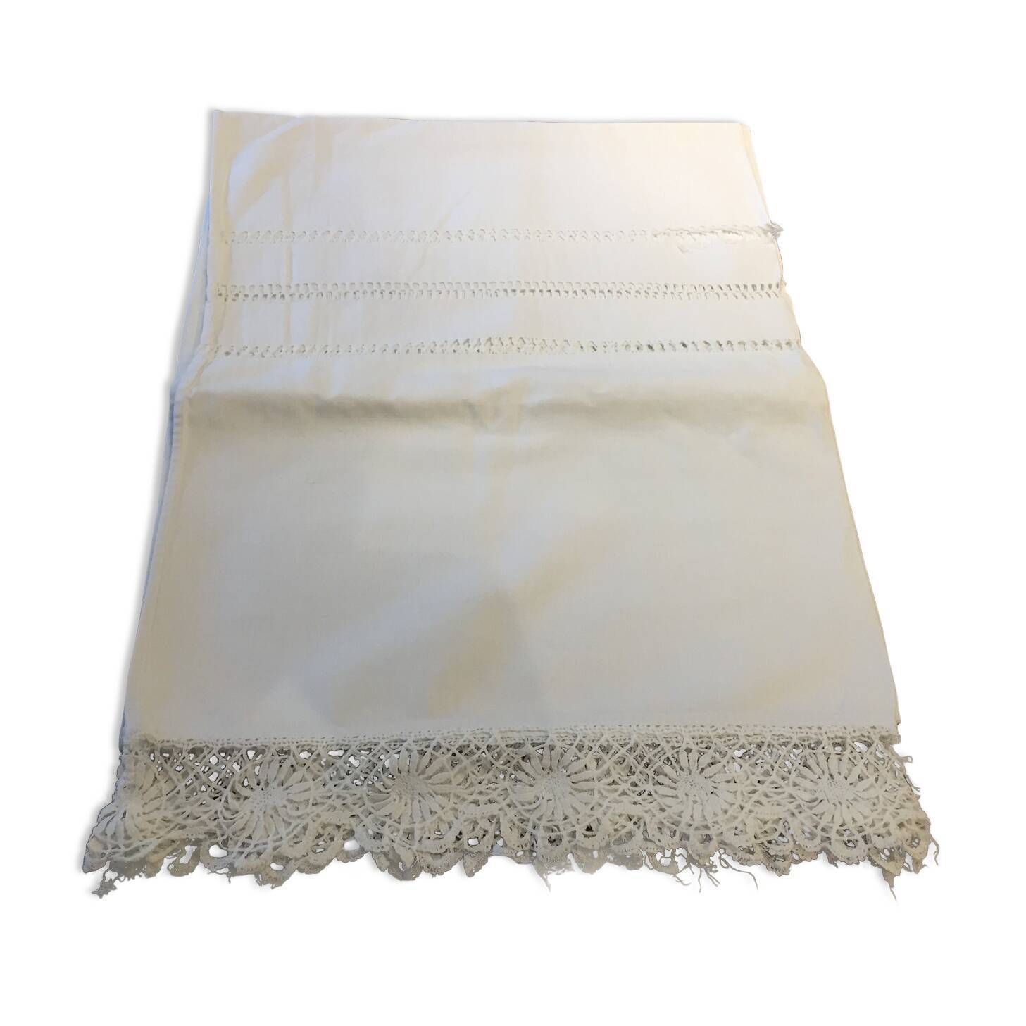 Cover of bolster old cotton and lace