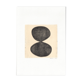 Monotype painting on paper, original dated and signed without frame