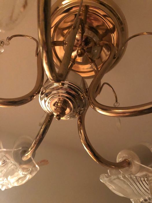 Chandelier to 5 branches art deco 1980