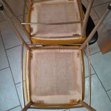 Pair of vintage golden designer chairs from the 50s