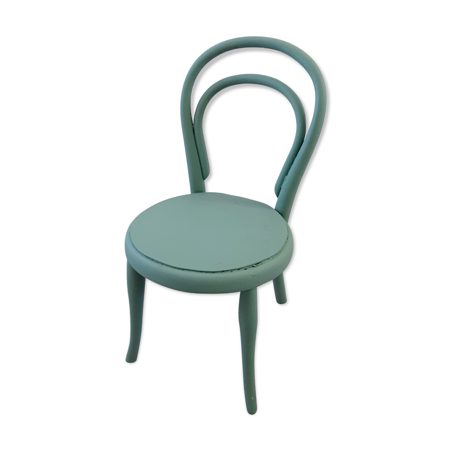 Ancienne chaise Thonet enfant celadon