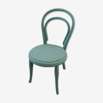 Ancienne chaise Thonet enfant celadon