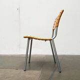Postmodern chair in metal and wood by Ruud Jan Kokke for Harvink, 1990s.